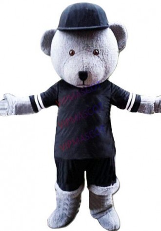 grey sport bear mascot costume factory wholesale new cartoon teddy bear theme anime cosplay costumes carnival fancy dress 2899