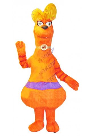 orange monster mascot costume high quality long hair plush halloween monster theme anime cosplay costumes mascotte fancy 2749