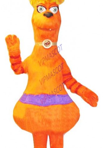 orange monster mascot costume high quality long hair plush halloween monster theme anime cosplay costumes mascotte fancy 2749