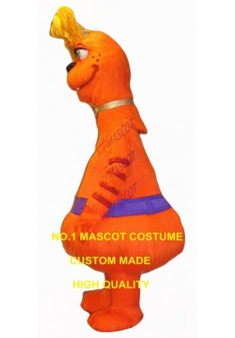 orange monster mascot costume high quality long hair plush halloween monster theme anime cosplay costumes mascotte fancy 2749