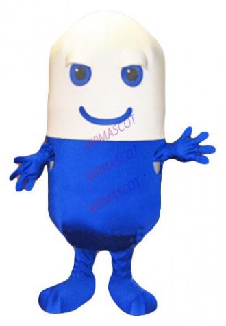 pill mascot costume blue wholesale adult size cartoon pill capsula theme anime cosplay costumes advertising fancy dress 2816