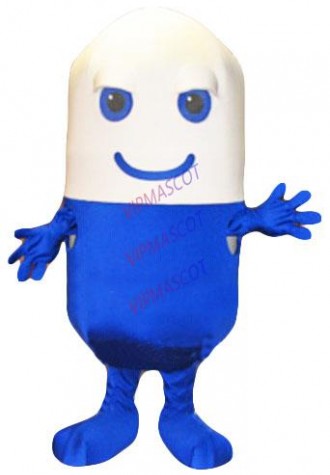 pill mascot costume blue wholesale adult size cartoon pill capsula theme anime cosplay costumes advertising fancy dress 2816