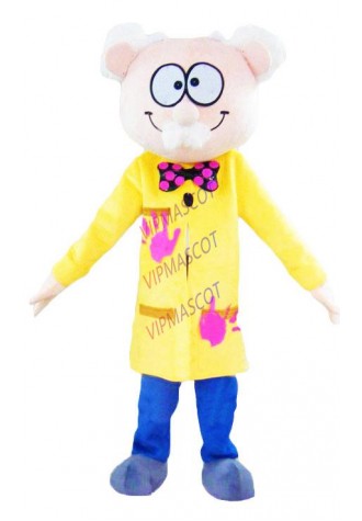 Nutty Professor Mascot Costume Adult Cartoon Character Anime Cosply College School Mascotte Fancy Dress Suit Kits 1856