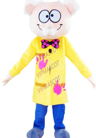 Nutty Professor Mascot Costume Adult Cartoon Character Anime Cosply College School Mascotte Fancy Dress Suit Kits 1856
