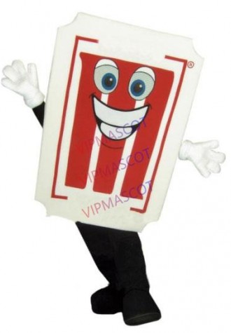 theatre ticket mascot costume factory wholesale cartoon cinema movie theatre theme anime cosplay costumes carnival fancy 2887