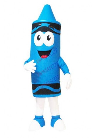 colorful blue crayon mascot stationery costumes adult cartoon character advertising anime cosply costumes mascotte fancy 2093