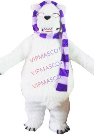 white polar bear mascot costume custom cartoon character cosplay carnival costume 3056