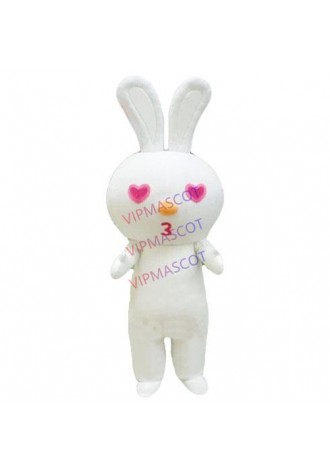white bunny mascot costume white rabbit custom cartoon character cosplay adult size carnival costume 3332