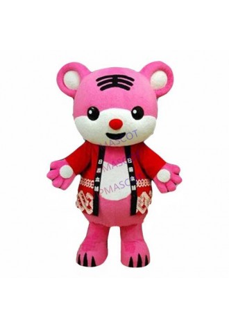 pink tiger mascot costume custom cartoon character cosplay adult size carnival costume 3051