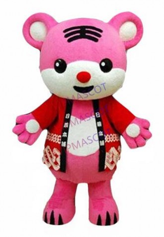 pink tiger mascot costume custom cartoon character cosplay adult size carnival costume 3051