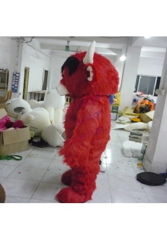 Make EVA Material Helmet Luxury Plush Red Bull Mascot Costumes Cartoon Apparel Birthday party Masquerade cosplay 871