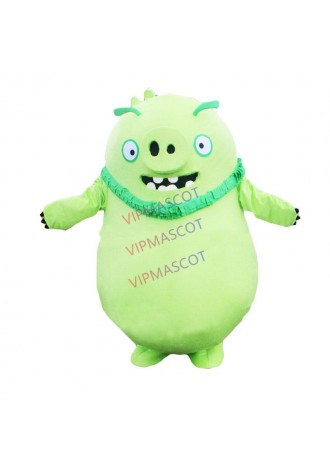 Factory direct Make EVA Material Green cartoon pig Mascot Costumes Cartoon Apparel Birthday party Masquerade 1009