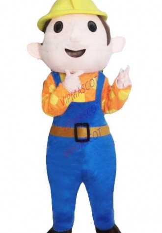 Bob The Builder Mascot Costume  Adult Mascot Costume for Halloween Party Dress Amusement Park Outfit Free Shipping