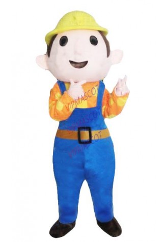 Bob The Builder Mascot Costume Adult Mascot Costume for Halloween Party Dress Amusement Park Outfit Free Shipping