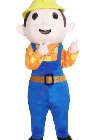 Bob The Builder Mascot Costume Adult Mascot Costume for Halloween Party Dress Amusement Park Outfit Free Shipping