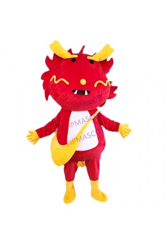 Dragon Mascot Costume Adult Size Fire Dragon Theme Anime Cosplay Costumes Carnival Fancy Dress