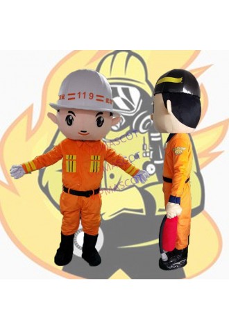 Fireman Mascot Costume Fancy Dress Cosplay Theme Mascotte Cartoon Character Mascot Adult Size New Arrival Free Shipping