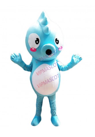 Blue Sea Horse Hippocampus Mascot Costume Cartoon Character Mascotte Adult Size Christmas Cosplay for Halloween party event