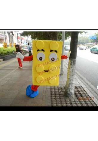 Make EVA Material Red Yellow Blue Blocks Mascot Costumes Crayon Cartoon Apparel Birthday Party Masquerade Halloween Dress