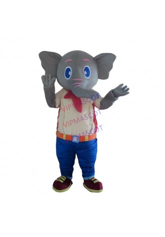 Cute Grey Elephant Mascot Costume Cosplay Outfits Adult Size Cartoon Mascot costume For Carnival Festival Commercial Dress