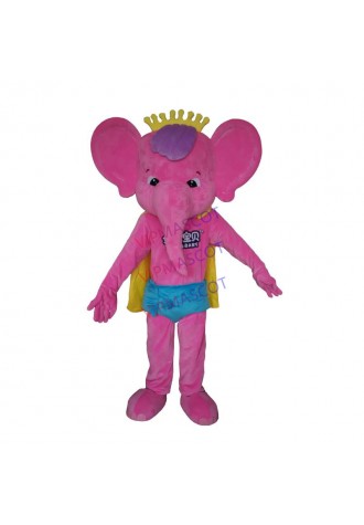 Cute Pink Elephant Mascot Costume Cosplay Outfits Adult Size Cartoon Mascot costume For Carnival Festival Commercial Dress