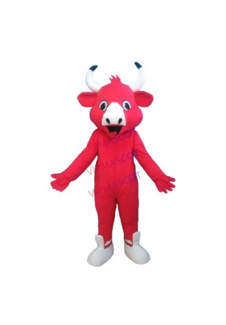Red Bull Cow Custom Mascot Costume Adult Size Animal Cosplay Costume With Fan Inside Head For Commercial Advertising promotion
