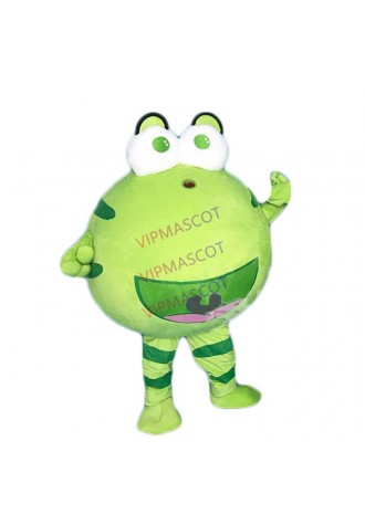 Green Frog Mascot Costume Halloween Cartoon for Birthday Party Funny Dress