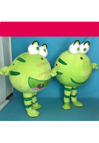Green Frog Mascot Costume Halloween Cartoon for Birthday Party Funny Dress