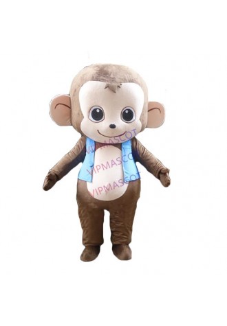 Little Monkey Mascot Costume Adult Size Cute Cartoon Monkey Theme Anime Cosplay Costumes for School Kids