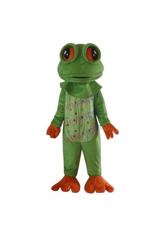 New Adult Size Big Eyes Frog Mascot Costume with Fancy Party Dress Halloween Costume for Halloween Party Event