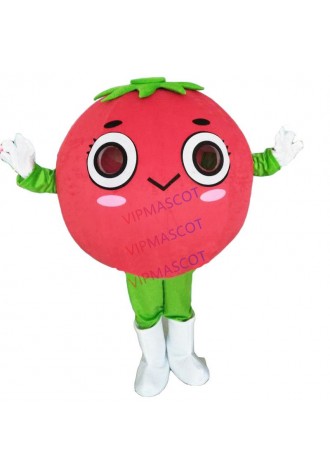 Red Apple Cherry Tomato Mascot Costume Adult Cartoon Character Suit Vegetables Theme Cosplay Costumes Carnival Fancy Dress