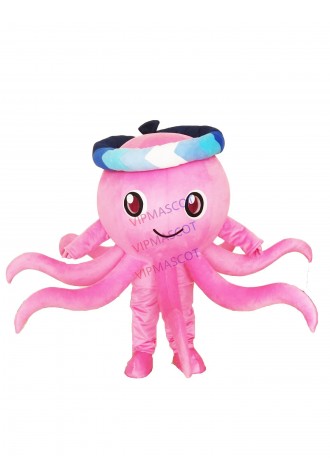 Pink Octopus Mascot Costumes Cartoon Apparel Birthday Party for Adults Gift for Halloween Carnival party Apparel