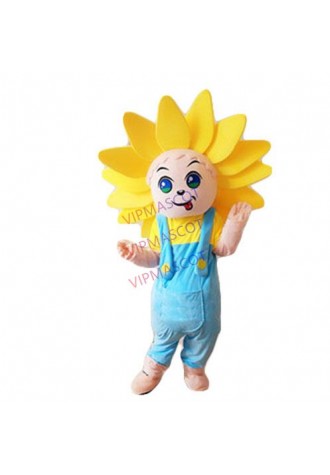 Sunflower Mascot Costume Adult Size Fancy Dress Mascot Costume Christmas Cosplay for Halloween party event