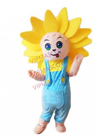 Sunflower Mascot Costume Adult Size Fancy Dress Mascot Costume Christmas Cosplay for Halloween party event