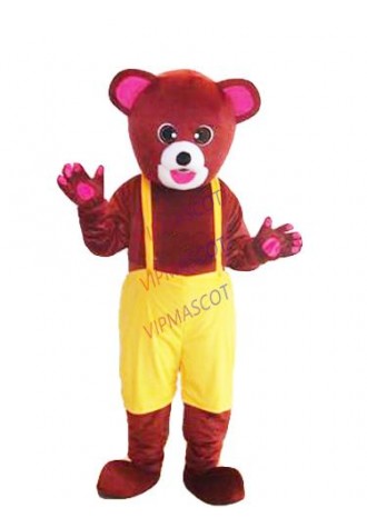 EVA material helmet yellow trousers bear mascot costume movie props show cartoon costume role playing 437