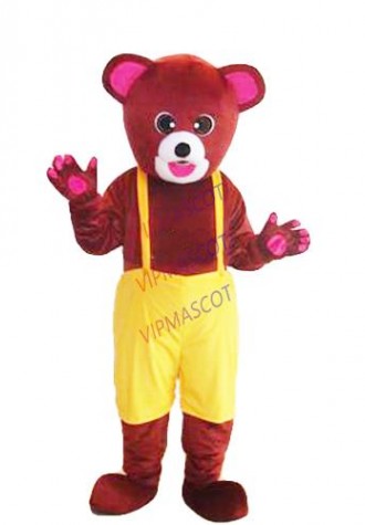 EVA material helmet yellow trousers bear mascot costume movie props show cartoon costume role playing 437