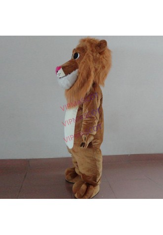 The friendly lion mascot costume is an adult sized wild animal male lion king