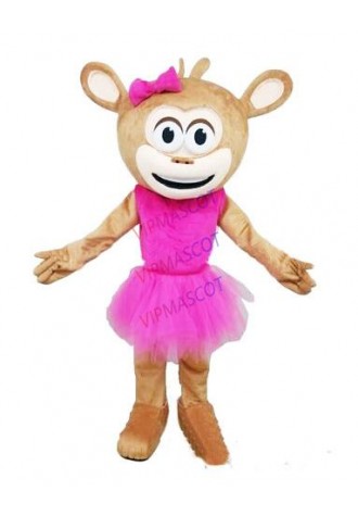 Girl Monkey mascot Costume Cartoon Walking Cartoon Doll Anime cosplay Costume for Performance Costume