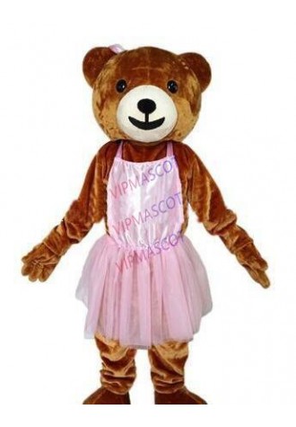 Girl Bear mascot Costume  Character Fancy Dress Suit Cartoon cosplay Chase costume