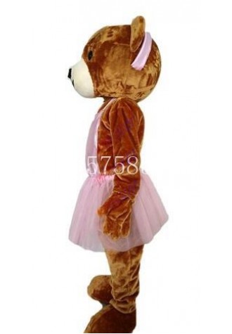 Girl Bear mascot Costume  Character Fancy Dress Suit Cartoon cosplay Chase costume