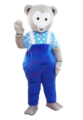 mascot Blue bear cartoon costume adult size mascot costume ball mascot