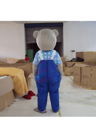 mascot Blue bear cartoon costume adult size mascot costume ball mascot