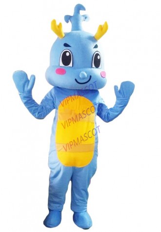 Funny Blue Dragon Adult Mascot Costume Size for Halloween Party Event Animal Mascot Costumes Fancy Apparels Christmas Clothings