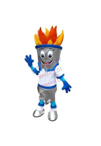 mascot Winter Torch Fire Mascot Costume Customized Warm Fire Torch Cartoon Fancy Dress Mascotte Outfit Suit