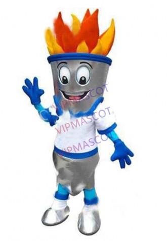 mascot Winter Torch Fire Mascot Costume Customized Warm Fire Torch Cartoon Fancy Dress Mascotte Outfit Suit