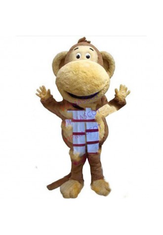 mascot Big Mouth Monkey Boy Mascot Costume Christmas Holiday Monkey Mascotte Outfit Suit EMS FREE SHIPPING