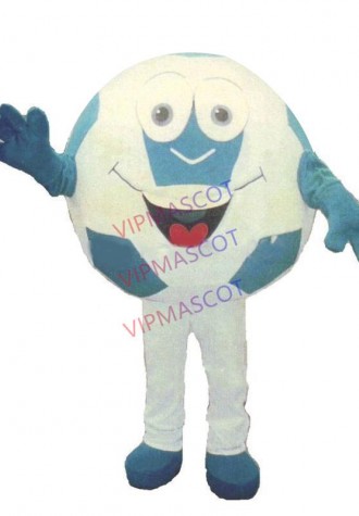 mascot Blue Soccer Football Mascot Costume soccer Ball Fancy Dress Cartoon Outfit Suit  Free Shipping