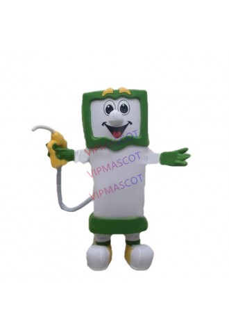 mascot High Quality Gas Pump Mascot Costume Adult Size Gas Pump Cartoon Character Mascotte Outfit Suit EMS FREE SHIPPING