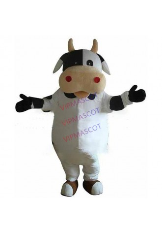 mascot Milk Cow Mascot Costume Dairy Cattle Cow Calf Mascotte Adult Size Cow Costumes Cosply Canival Costume 1