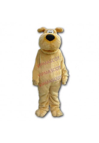 mascot Light Brown Furry Dog SNOCRATES Adult Mascot Costume for Sale Animal Mascote Costume Cartoon Mascotte Outfit Suit